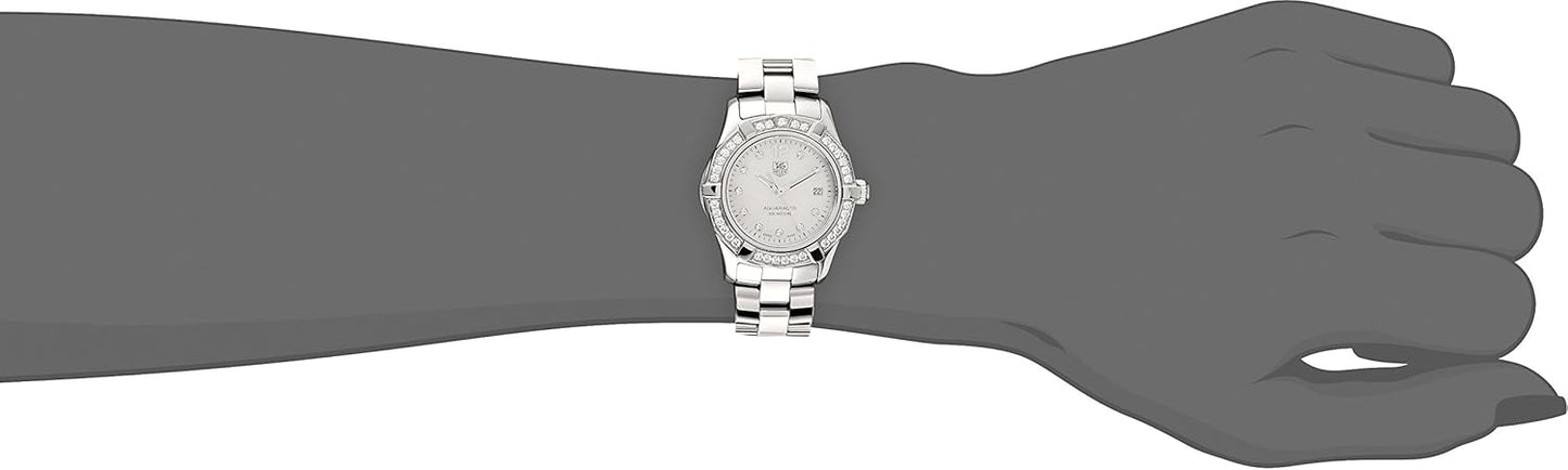 TAG Heuer Women's WAF1416.BA0824 Aquaracer Swiss-Quartz Diamond Mother-Of-Pearl Dial